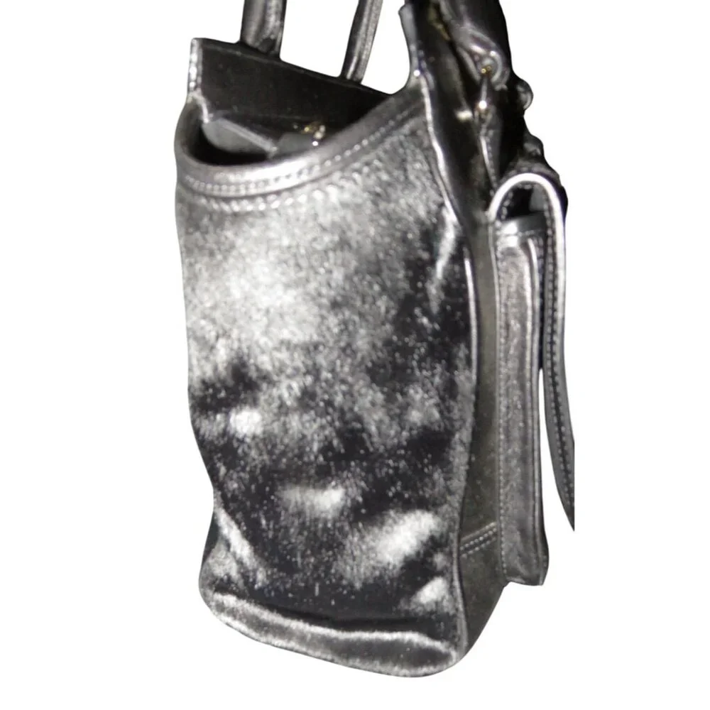 Coach 2012 Limited Edition Black Legacy Medium Candace Calf Hair Leather Satchel